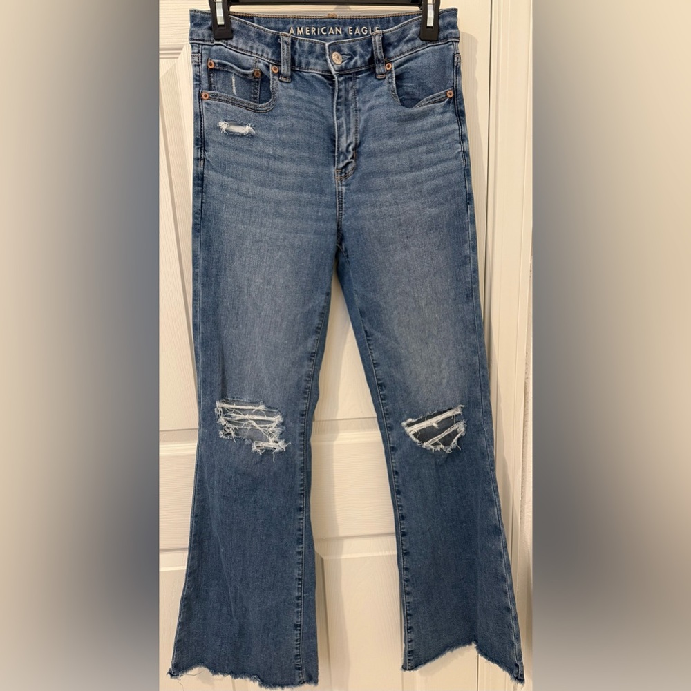 American Eagle super high-rise flare jeans